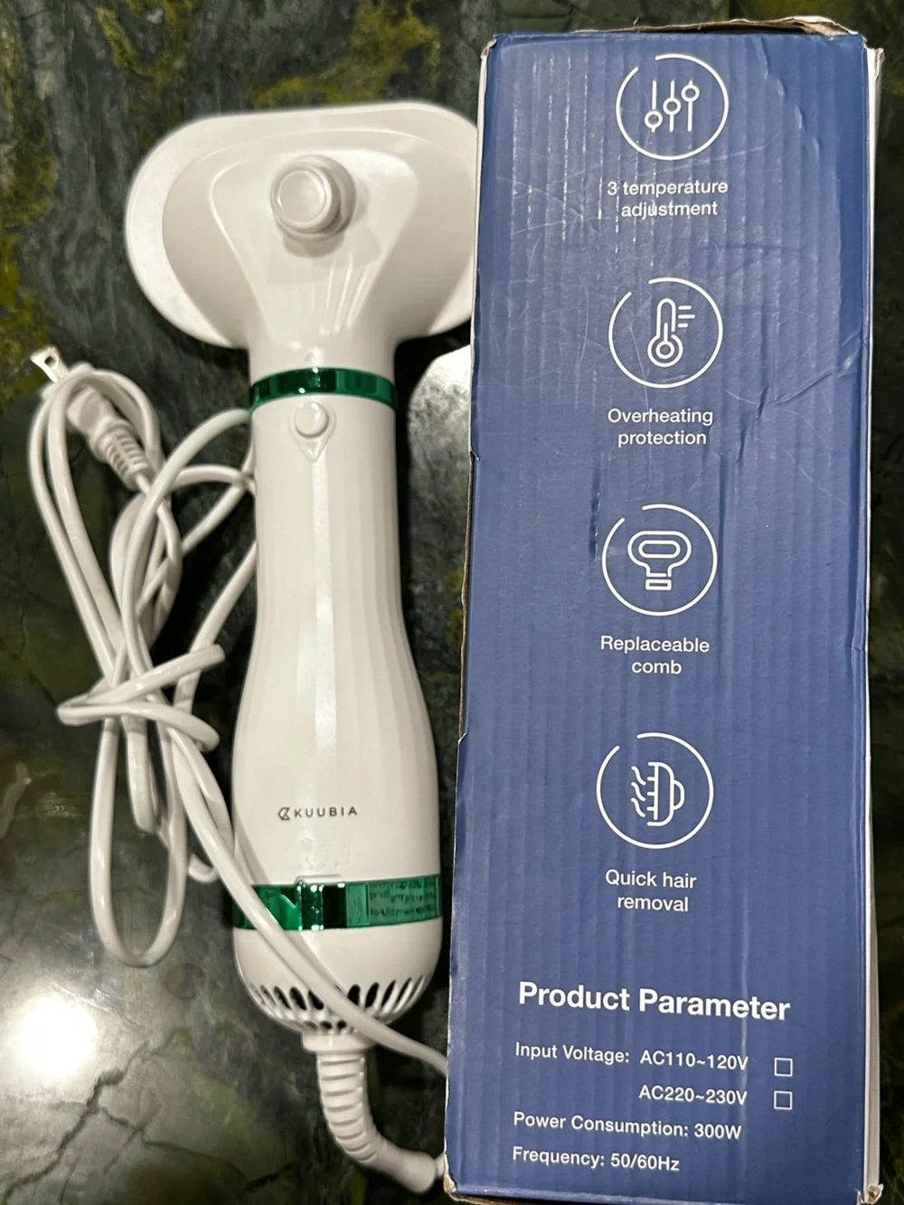 2-in-1 Pet Grooming Dryer Blower With Brush Adjustable Temperature For Dogs Cats